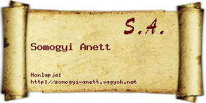 Somogyi Anett névjegykártya